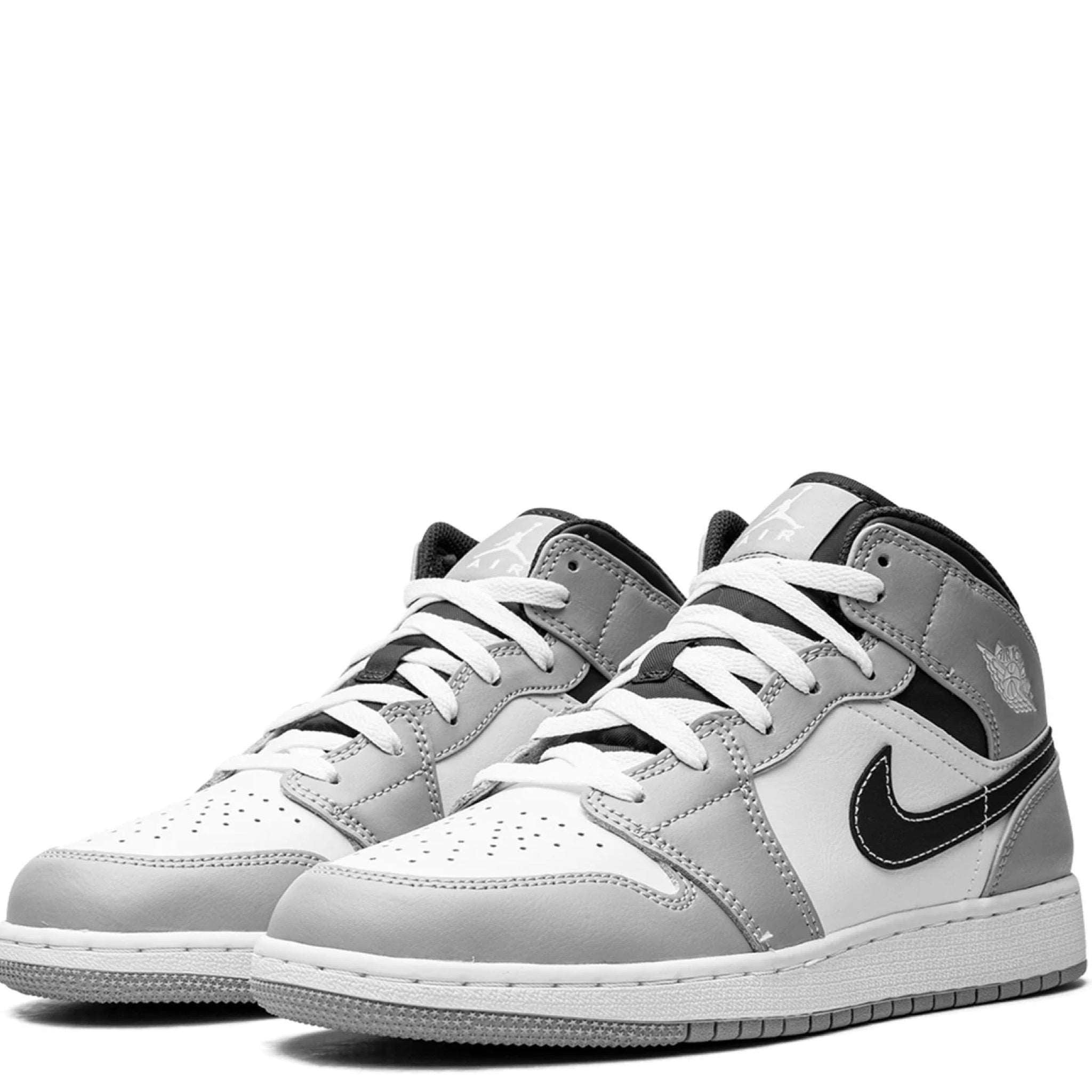 AIR JORDAN 1 MID LIGHT SMOKE GREY ANTHRACITE (GS)